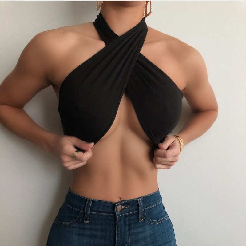Strapless Bra Backless - Kaos Wanita Baru Musim Semi, Kaos