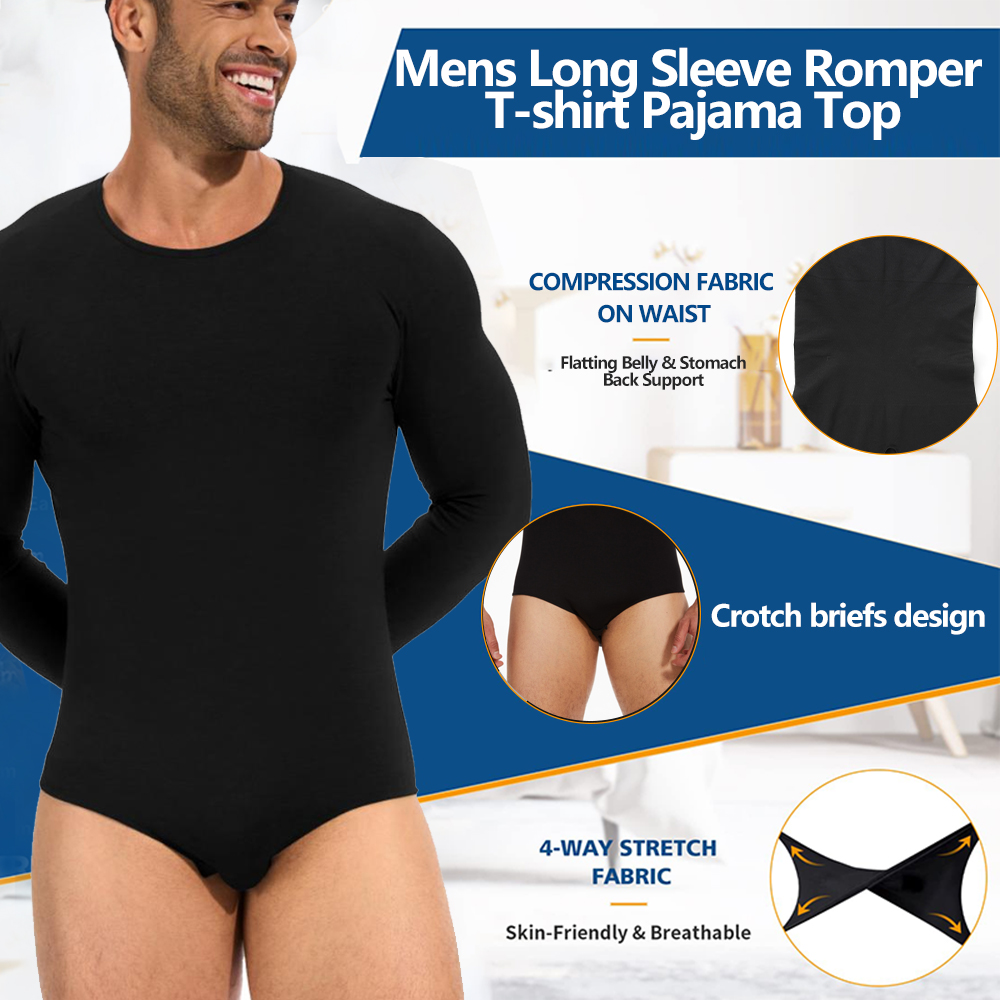 Bodysuit Lengan Panjang Pria,  - Shapewear Bodysuit Firm ulasan dan harga